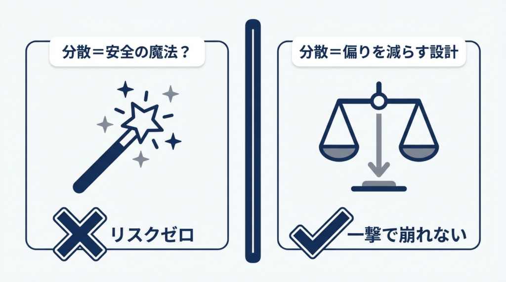 分散は「リスクをゼロにする魔法」ではない