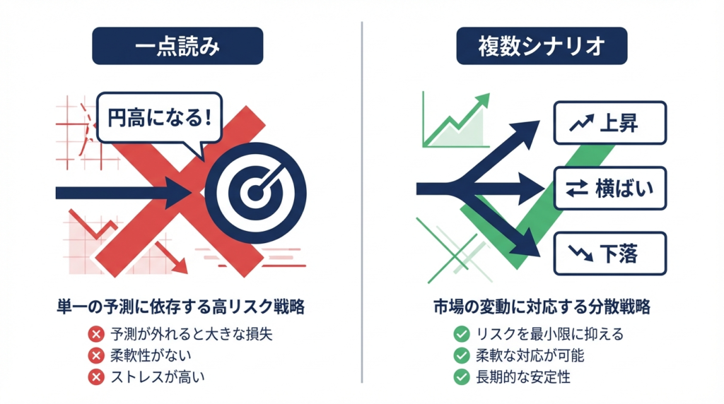 経済は「当てにいく」より「範囲を置く」